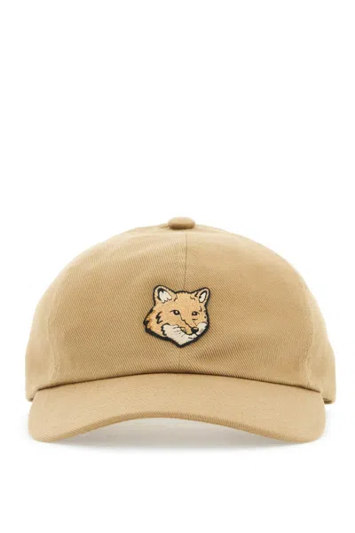 Maison Kitsuné Cappello Baseball Bold Fox Head 6 P In Gray