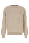 Maison Kitsuné Wool Sweater With Ribbed Cuffs And Hem In Neutral