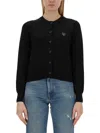 Maison Kitsuné Bold Fox Head Patch Regular Cardigan In Black
