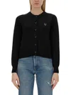 Maison Kitsuné Bold Fox Head Patch Regular Cardigan In Black