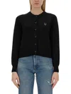 Maison Kitsuné Bold Fox Head Patch Regular Cardigan In Black