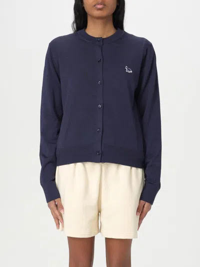 MAISON KITSUNÉ CARDIGAN MAISON KITSUNÉ WOMAN COLOR BLUE,G55402009