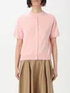 Maison Kitsuné Pink Baby Fox Short-sleeved Cardigan In Pink