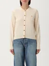 Maison Kitsuné Profile Fox-embroidered Button Cardigan In Pink