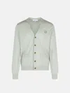 Maison Kitsuné Cargigan 'bold Fox' In Light Grey Wool In Grey