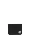 MAISON KITSUNÉ BLACK LEATHER CARD HOLDER