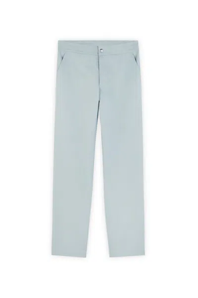 Maison Kitsuné Casual Cotton Trousers With Elasticated Waistband In Blue