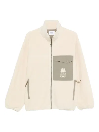Casual Fleece Zipped Jacket In Neutral from Di Sabatino