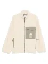 Maison Kitsuné Casual Fleece Zipped Jacket Clothing In White