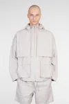 Maison Kitsuné Hooded Zipped Windbreaker Clothing In Grey