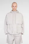 Maison Kitsuné Hooded Zipped Windbreaker Clothing In Grey