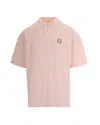 Maison Kitsuné Purple Solid Polo In Pink