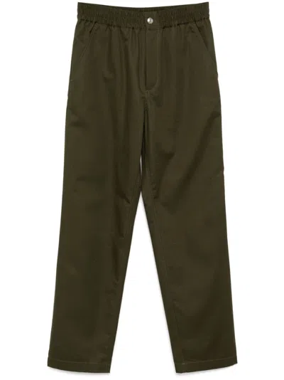Maison Kitsuné Man Pants Dark Green Size 36 Cotton In Brown