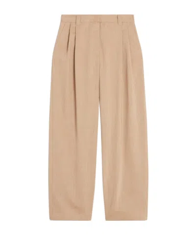 Maison Kitsuné Casual Pleated Pants In Brown