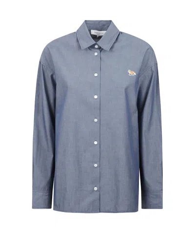 Maison Kitsuné Casual Shirt In Blue