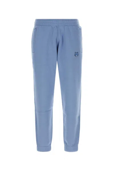 Maison Kitsuné Cerulean Blue Cotton Joggers
