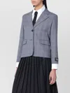 Maison Kitsuné Blue Checked Single-breasted Blazer In Gray