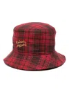 Maison Kitsuné Logo-embroidered Checked Bucket Hat