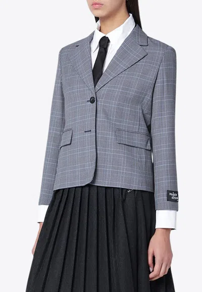 MAISON KITSUNÉ CHECKED SINGLE-BREASTED BLAZER