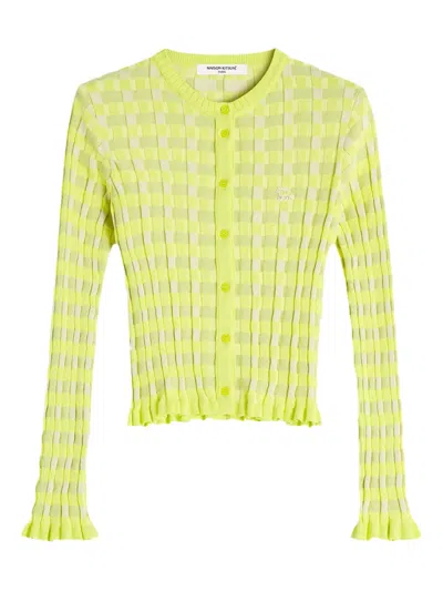 Maison Kitsuné Checkered Cardigan