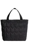Maison Kitsuné Chevron Quilted Large Tote In Black