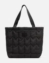 Maison Kitsuné Chevron Quilted Large Tote In Black