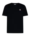 Maison Kitsuné Black T-shirt With Fox Head Patch In Cotton In Black