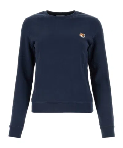 MAISON KITSUNÉ MAISON KITSUNÉ FOX HEAD PATCH CREWNECK SWEATSHIRT
