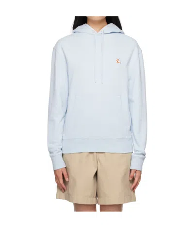 Maison Kitsuné Chillax Fox Hooded Sweater In White