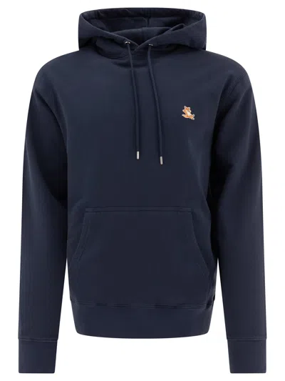 Maison Kitsuné "chillax Fox" Hoodie In Blue