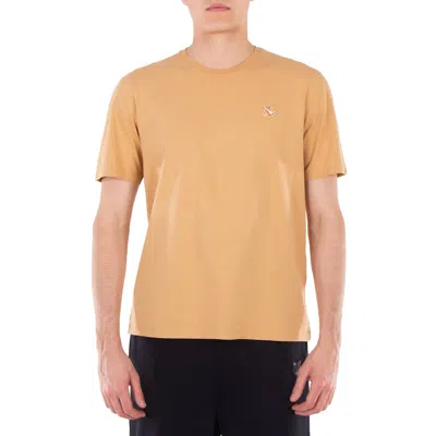 Maison Kitsuné Maison Kitsune Chillax Fox Patch Cotton T-shirt In Yellow
