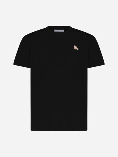 Maison Kitsuné Chillax狐狸贴片标准版型t恤 In Black