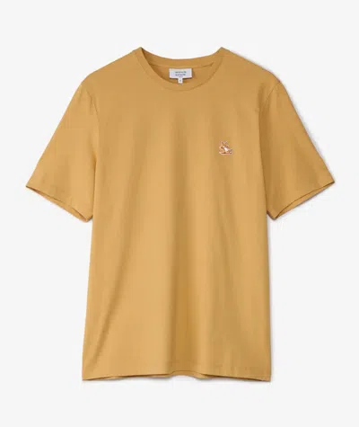 Maison Kitsuné Chillax Fox Patch Regular Tee-shirt In Burgundy