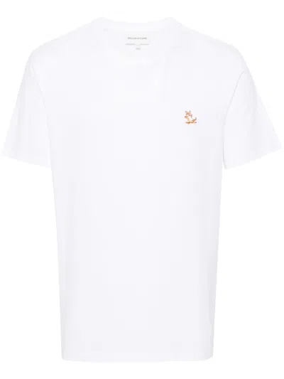Maison Kitsuné Chillax Fox Patch Regular Tee-shirt In White