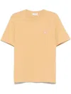 Maison Kitsuné Maison Kitsune Chillax Fox Patch T Shirt In Yellow