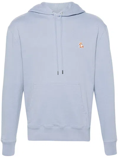 Maison Kitsuné Chillax Patch Regular Hoodie Clothing In P419 Beat Blue