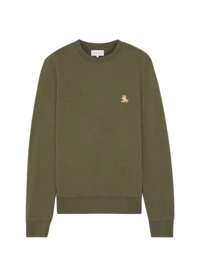 Maison Kitsuné Maison Kitsune Chillax Patch Regular Sweatshirt In Green