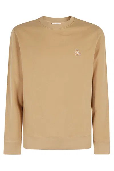 Maison Kitsuné Fox Sweatshirt In Beige