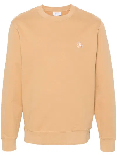 Maison Kitsuné Chillax-patch Sweatshirt In Neutrals