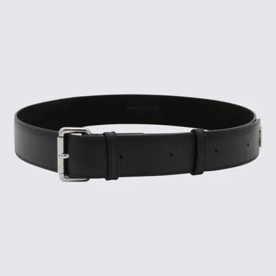 Maison Kitsuné Black Leather Belt