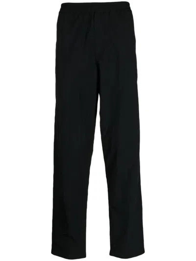 Maison Kitsuné Fox-patch Straight-leg Trousers In Black  