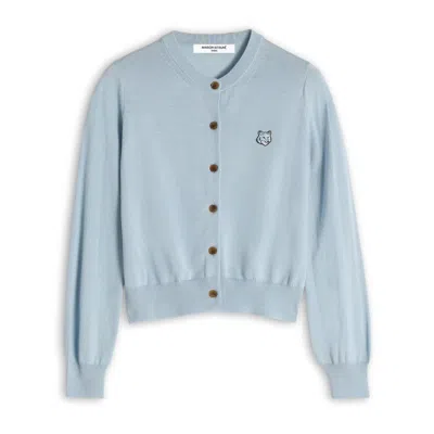 Maison Kitsuné Classic Cardigan Sweater In Blue