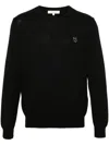 Maison Kitsuné Bold Fox Head Patch Regular Jumper In Black