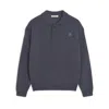 Maison Kitsuné Polo In Lana Merino In Blue