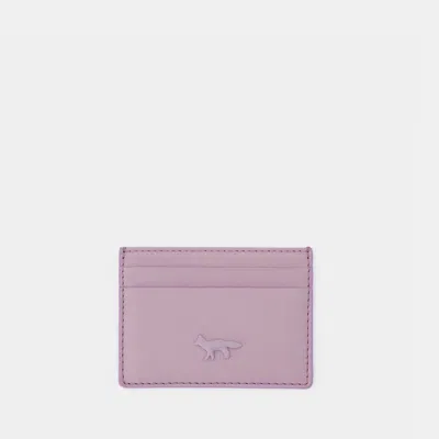 Maison Kitsuné Cloud Card Holder - Maison Kitsune - Leather - Lilac In Purple