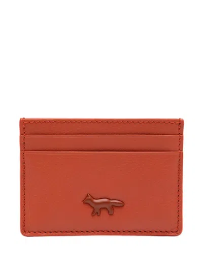 Maison Kitsuné Cloud Cardholder In Orange