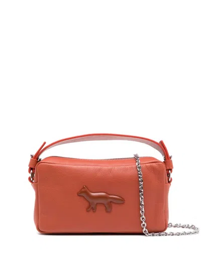 Maison Kitsuné Cloud Pouch Crossbody Bag In Orange