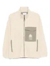 Maison Kitsuné Casual Fleece Zipped Jacket Clothing In Neutral