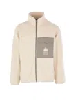 Maison Kitsuné Casual Fleece Zipped Jacket Clothing In Nude