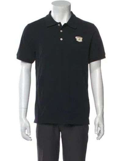 Pre-owned Maison Kitsuné Collar Short Sleeve Polo Shirt W/ Tags In Black